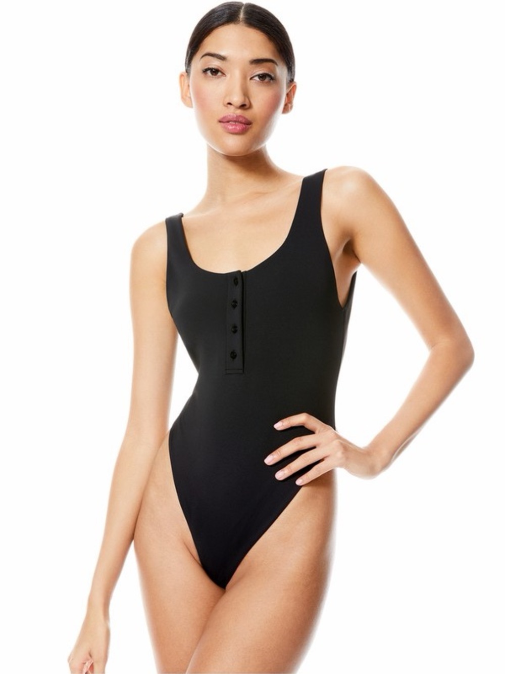 Alice + Olivia Manda Scoop Neck Bodysuit